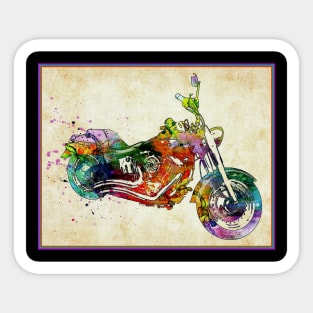 Motorcycle : Pop Art Abstract Whimsical Print Sticker